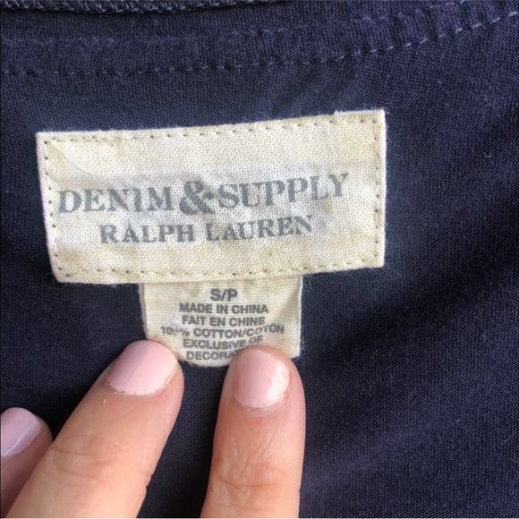 Denim and Supply Navy blue shirt with ruffles - Picture 3 of 6